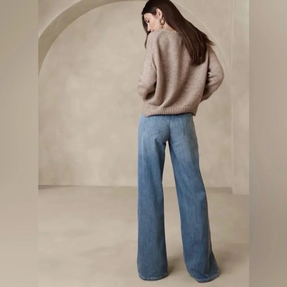 Banana Republic The Puddle Wide Leg Jeans, Size Women’s 26 - Picture 2 of 13